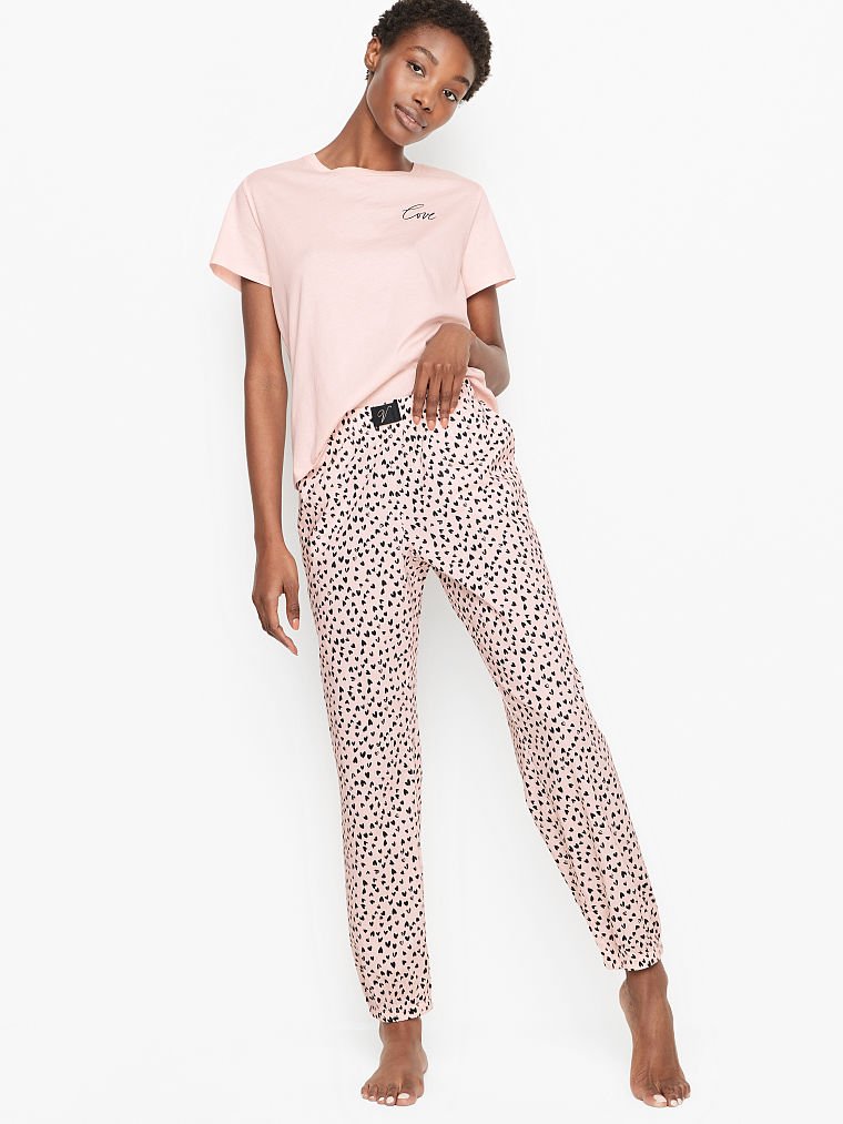 

Пижама Victoria's Secret 244675396  Розовая/Черная, Пижама Victoria's Secret 244675396 L Розовая/Черная