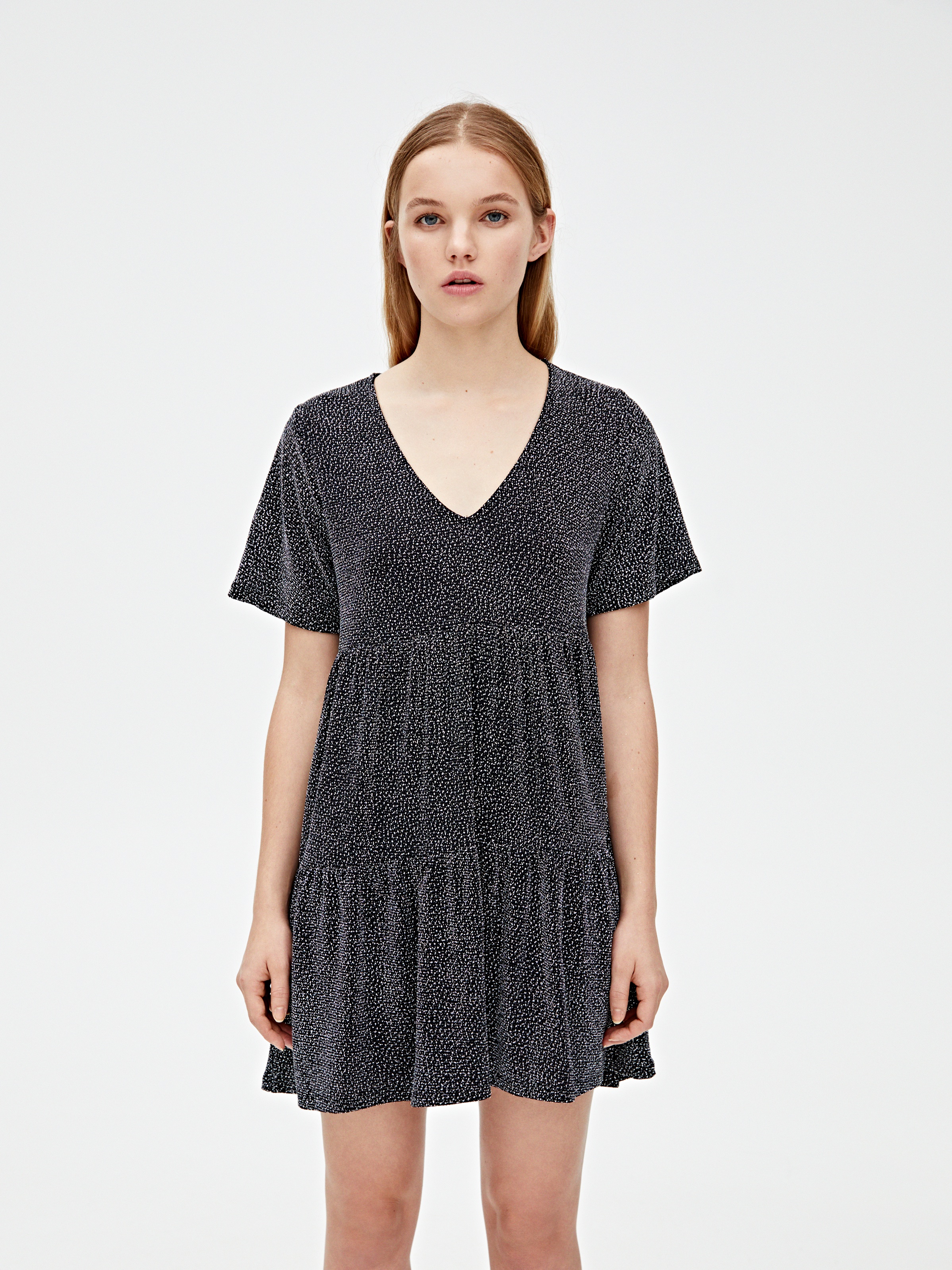 

Платье Pull & Bear 5391/305/033  Серебристое, Платье Pull & Bear 5391/305/033 M Серебристое