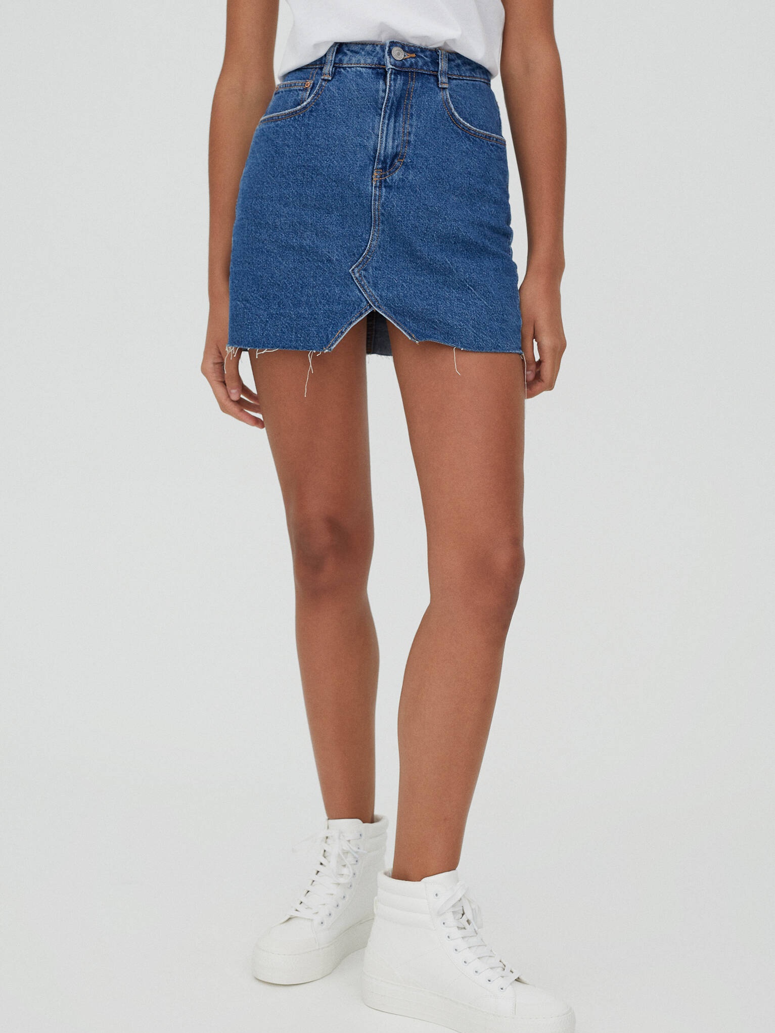 

Юбка джинсовая Pull & Bear 5395/315/407  Синяя, Юбка джинсовая Pull & Bear 5395/315/407 S Синяя