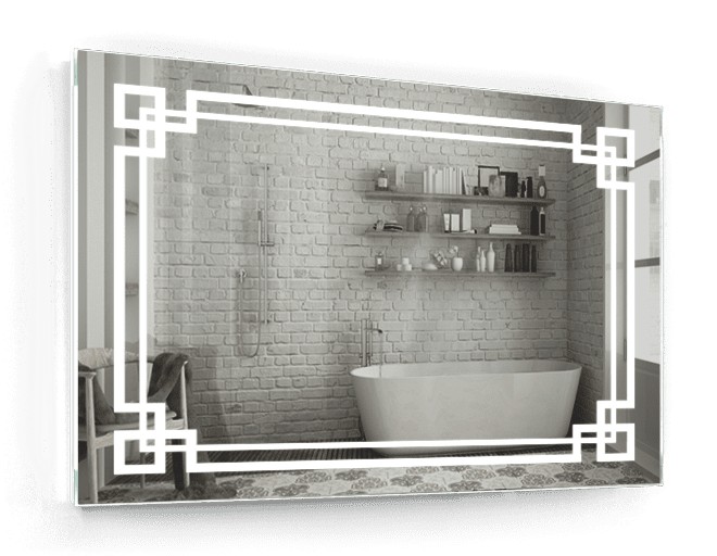 

Зеркало c LED подсветкой Smart Mirror сенсорное Trento SK 140х90 см Прямоугольное