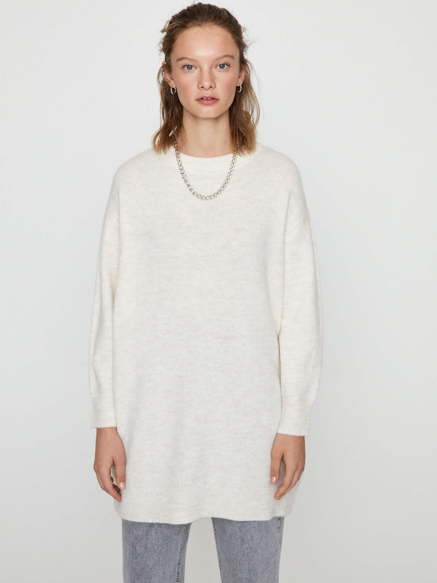 

Туника Pull & Bear 5553/323/712  Молочная, Туника Pull & Bear 5553/323/712 S Молочная