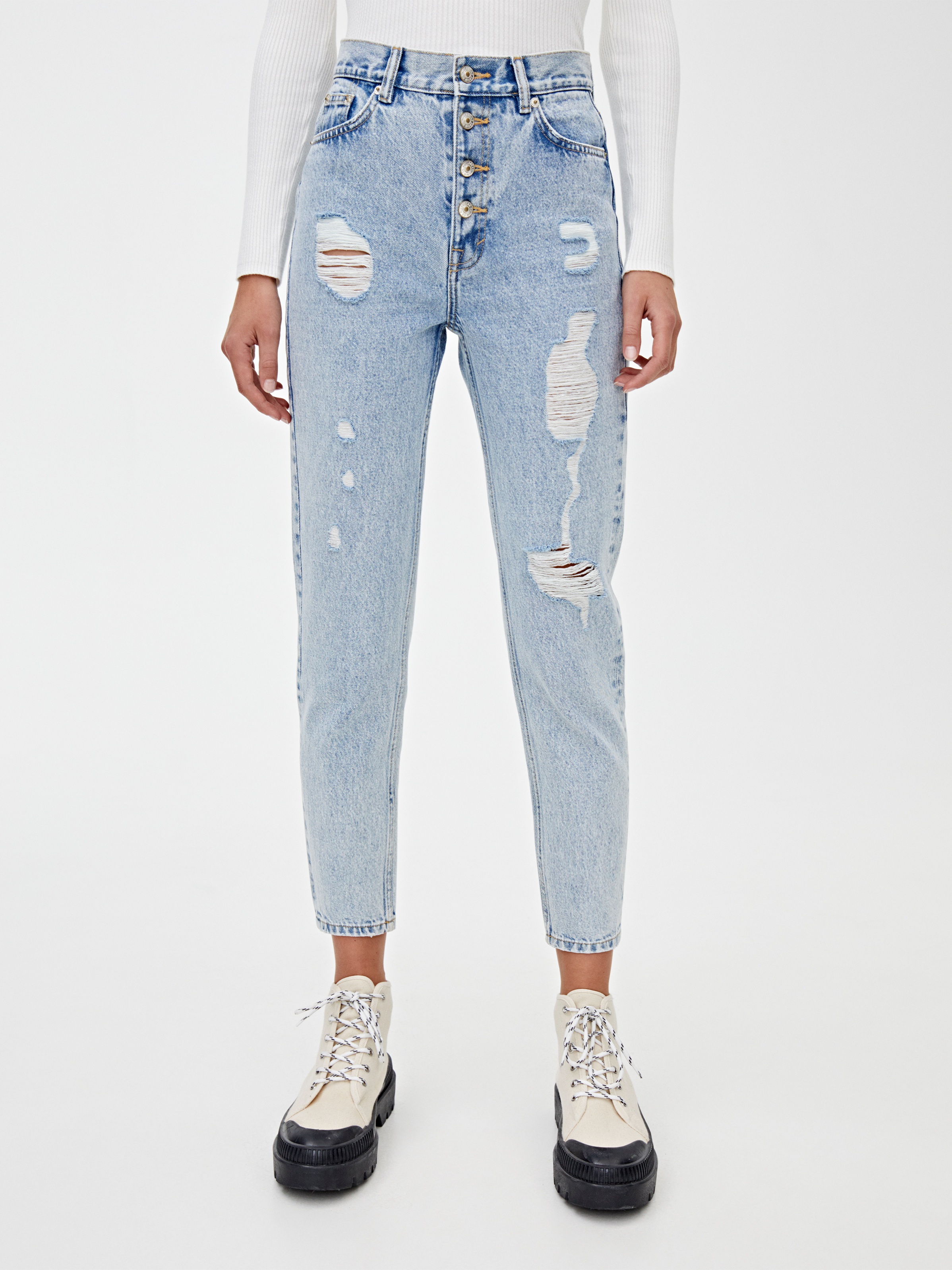 

Джинсы Pull & Bear 5683/330/406 42 Голубые джинс