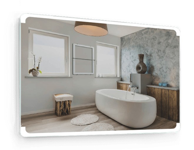 

Зеркало c LED подсветкой Smart Mirror сенсорное Ajacco SK 80х80 см Прямоугольное