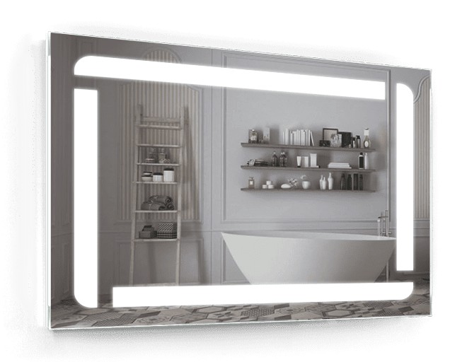 

Зеркало c LED подсветкой Smart Mirror сенсорное Bolzano SK 140х90 см Прямоугольное