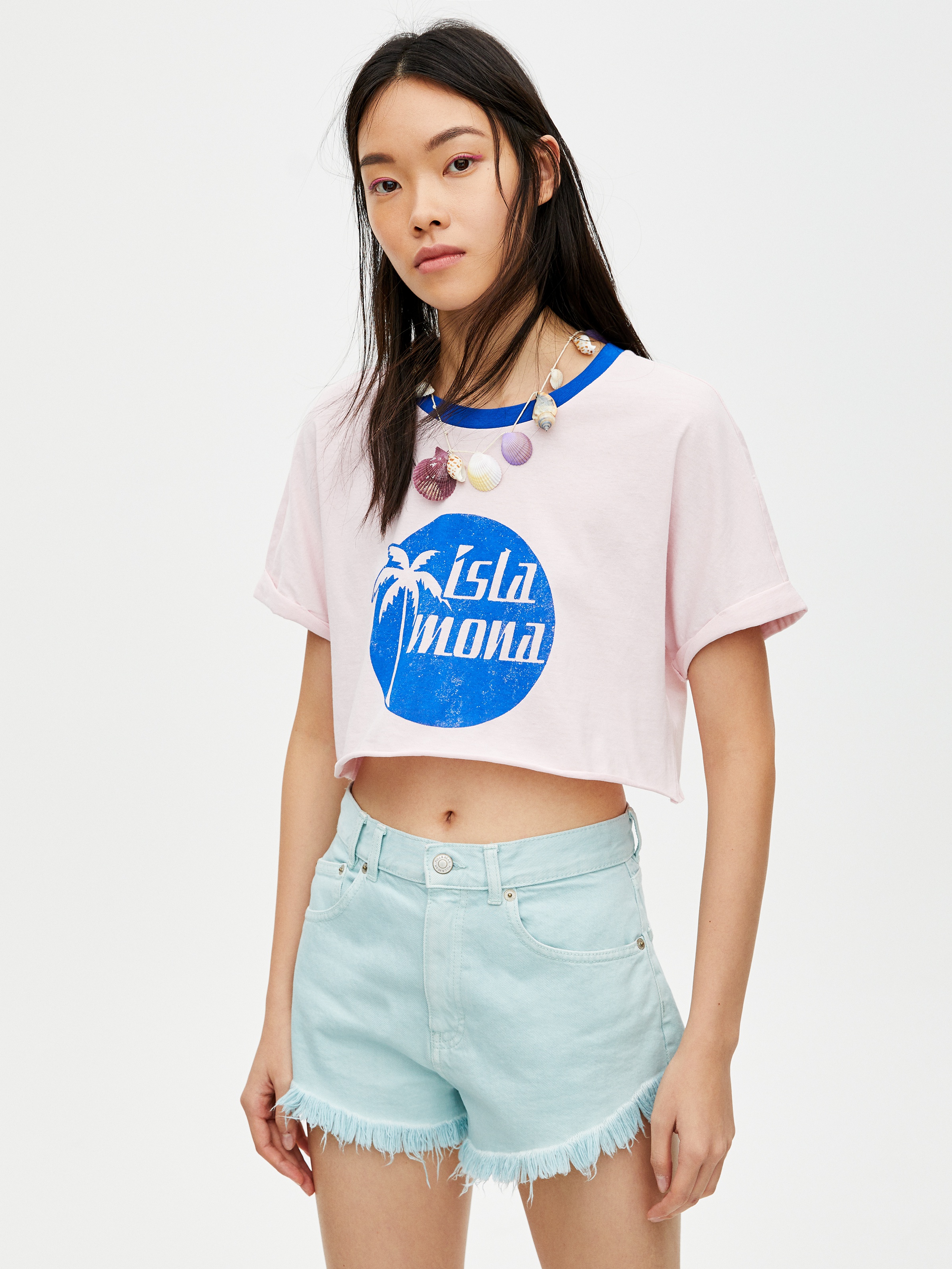 

Футболка Pull & Bear 9230/303/620  Розовая с бежевым, Футболка Pull & Bear 9230/303/620 XL Розовая с бежевым