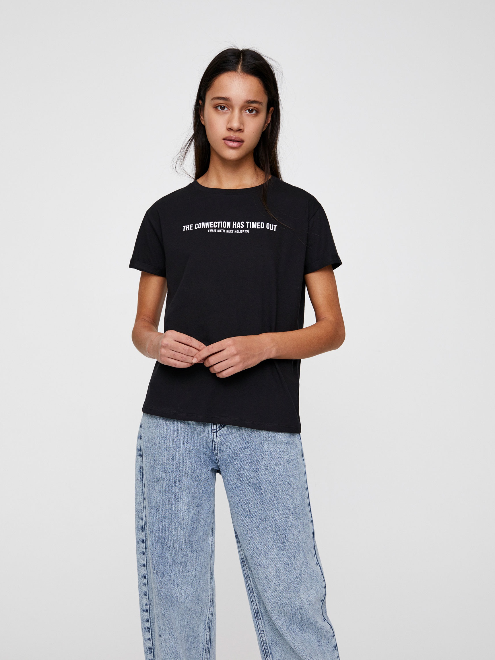 

Футболка Pull & Bear 9243/348/800  Черная, Футболка Pull & Bear 9243/348/800 L Черная