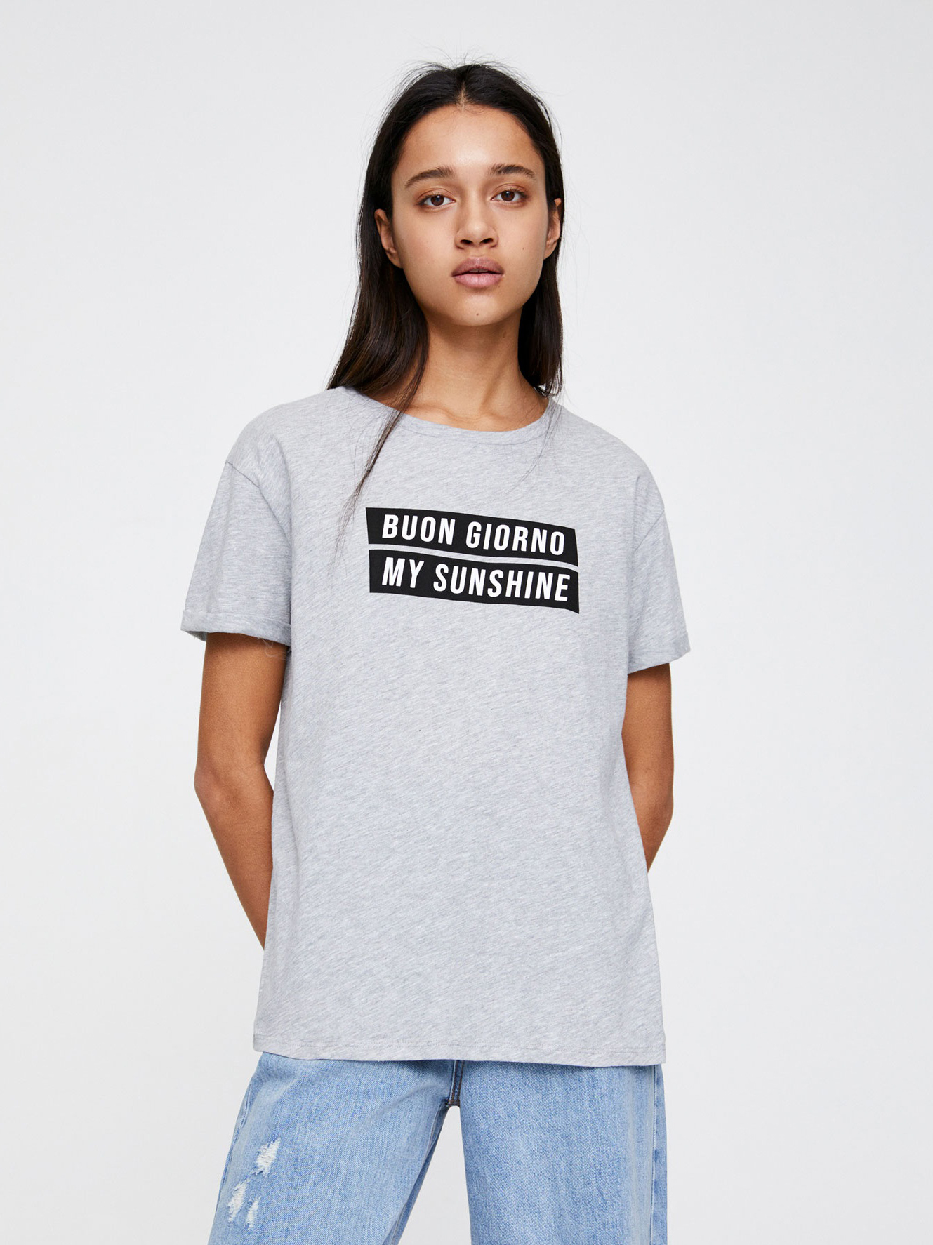 

Футболка Pull & Bear 9243/348/803  Серая, Футболка Pull & Bear 9243/348/803 XL Серая