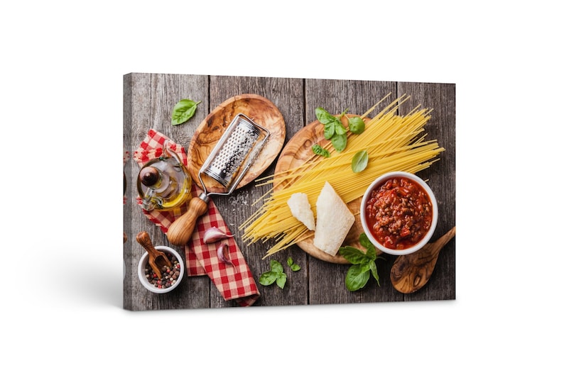 

Картина на холсте Набор продуктов спагетти51x34 см (143)