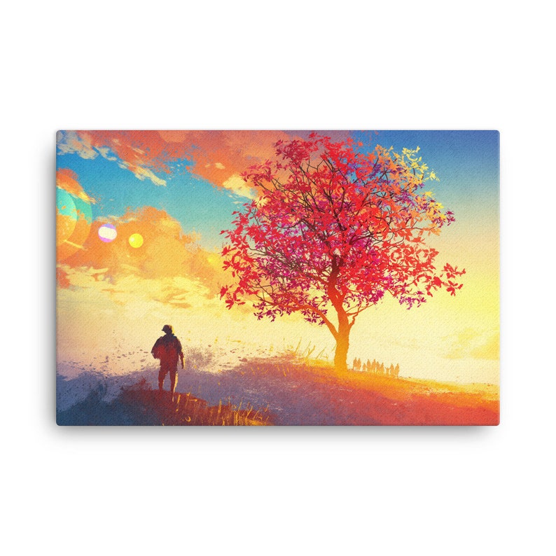 

Картина на холсте Путник возле красного дерева51x34 см (350)