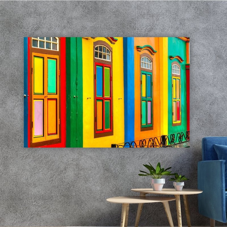 

Картина на холсте Красочный дом51x34 см (243)