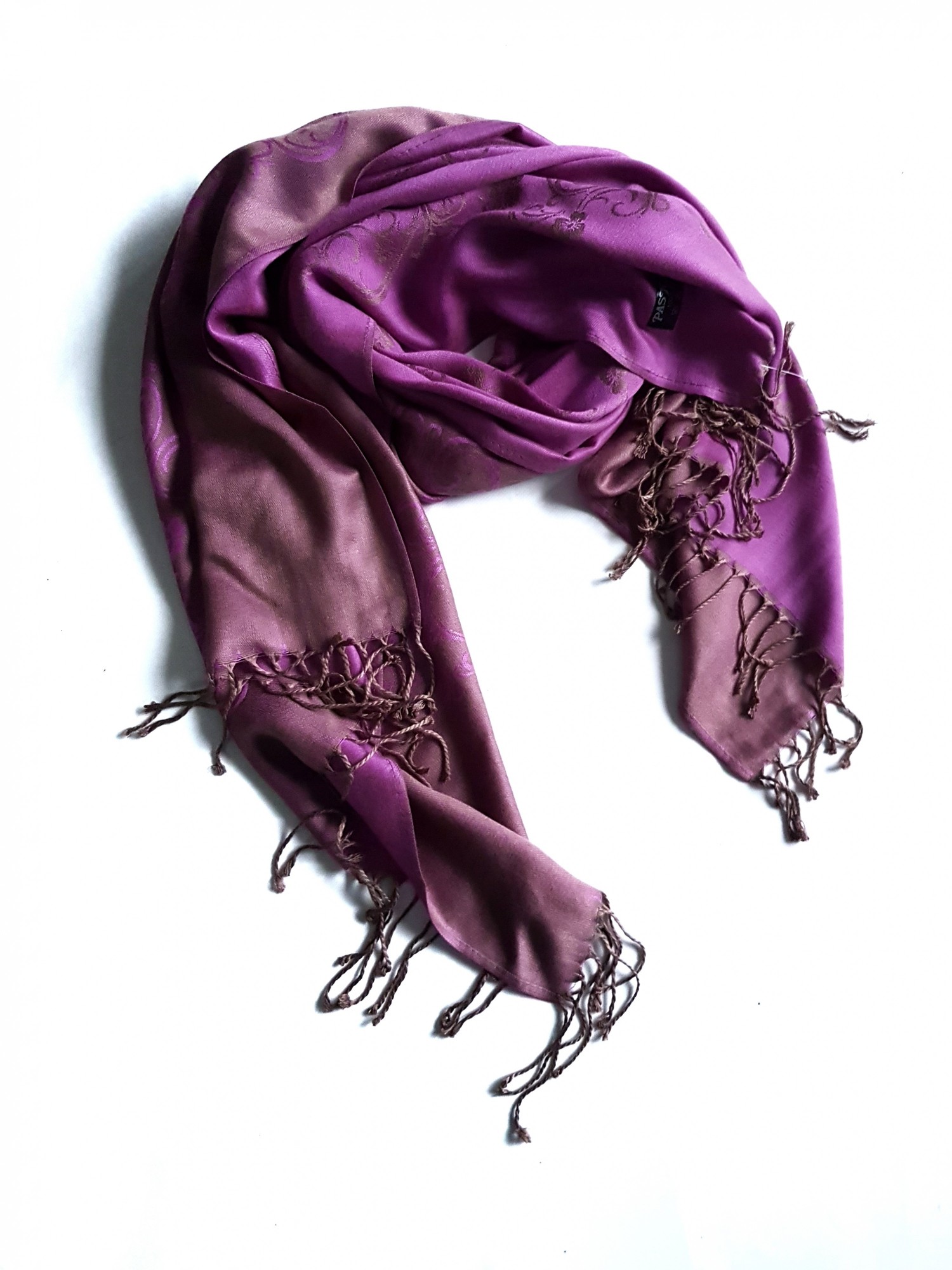 

Кашемировый женский шарф сиреневый Pashmina 9224