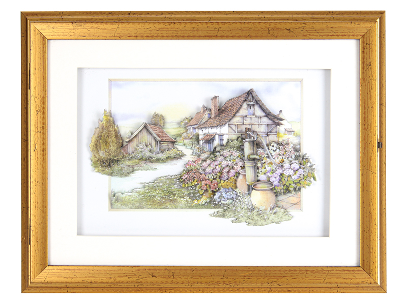 

Ключница секционная Elen Домик в деревне 541-039, без крючков, 36х28x5см