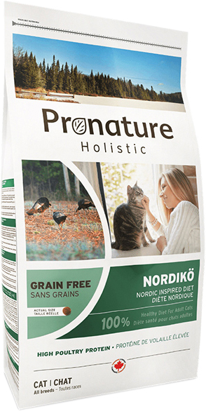 

Сухой беззерновой холистик корм Pronature Holistic Nordikо Индейка с ягодами для котов 2 кг