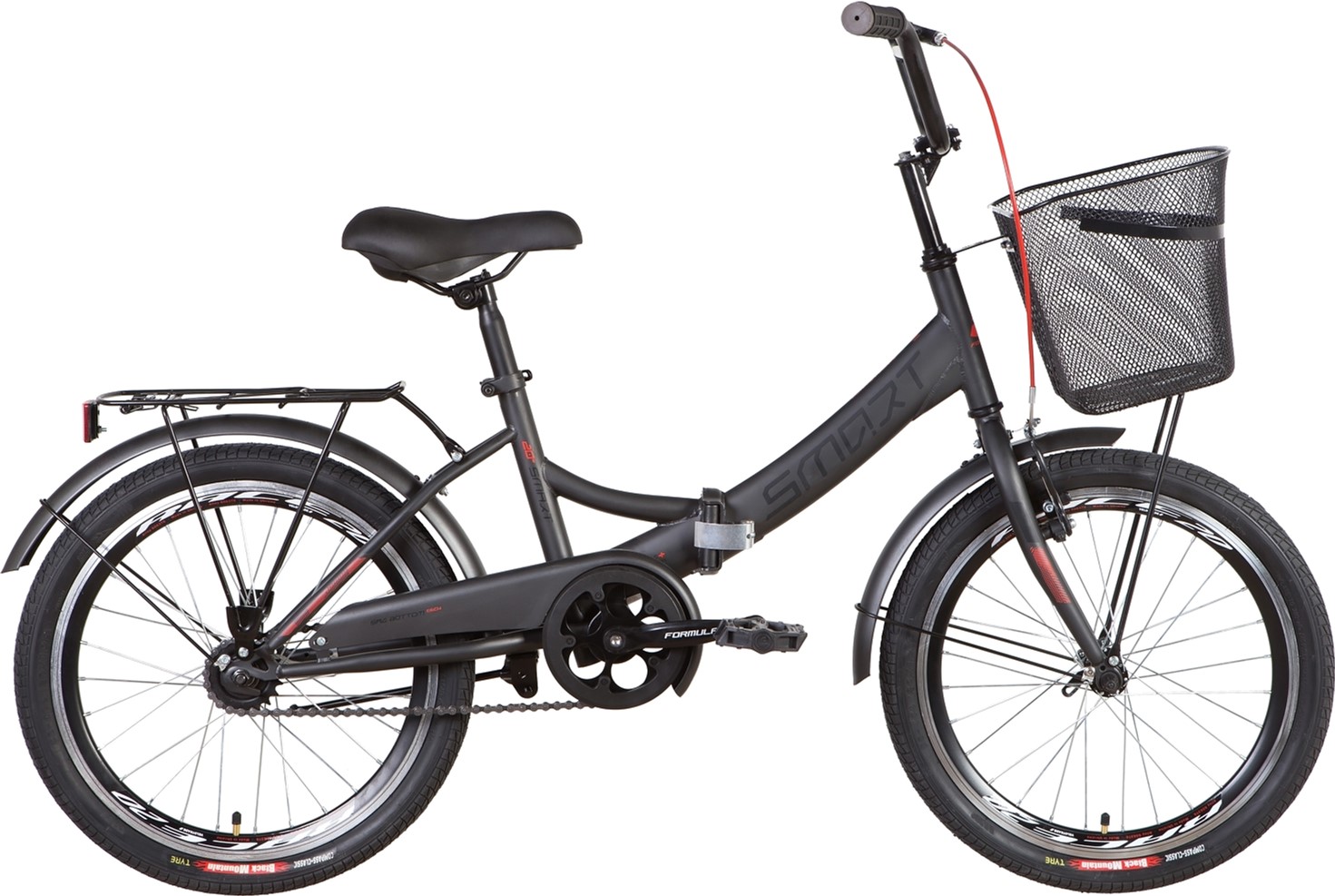 

Велосипед Formula Smart Vbr 20" 13" (м) 2022 Темно-серый с красным (OPS-FR-20-081)