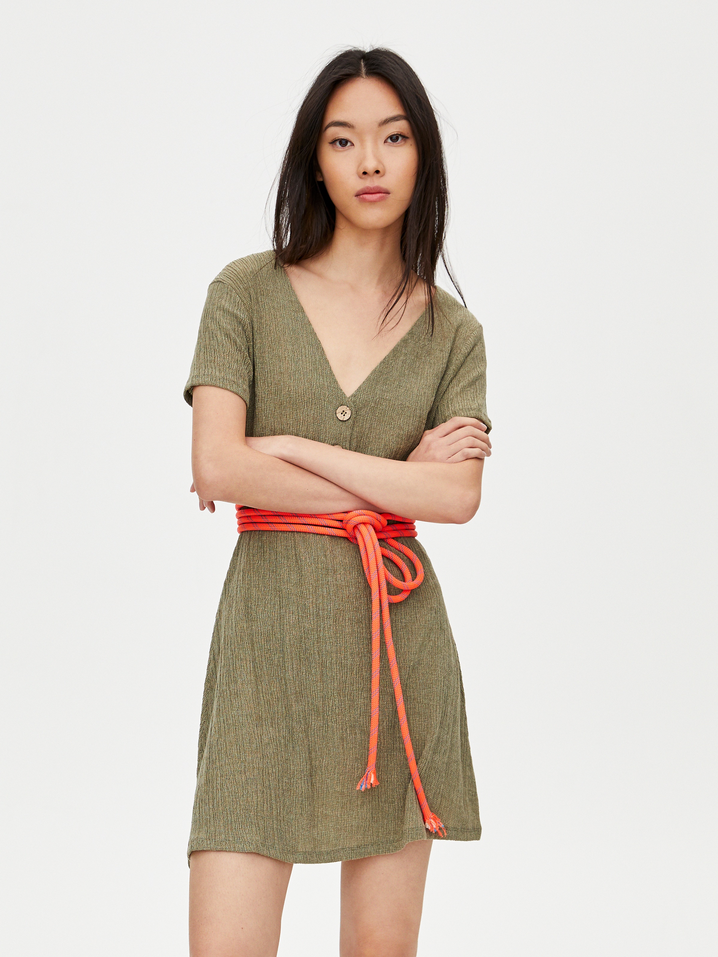 

Платье Pull & Bear 9390/344/533  Хаки, Платье Pull & Bear 9390/344/533 M Хаки
