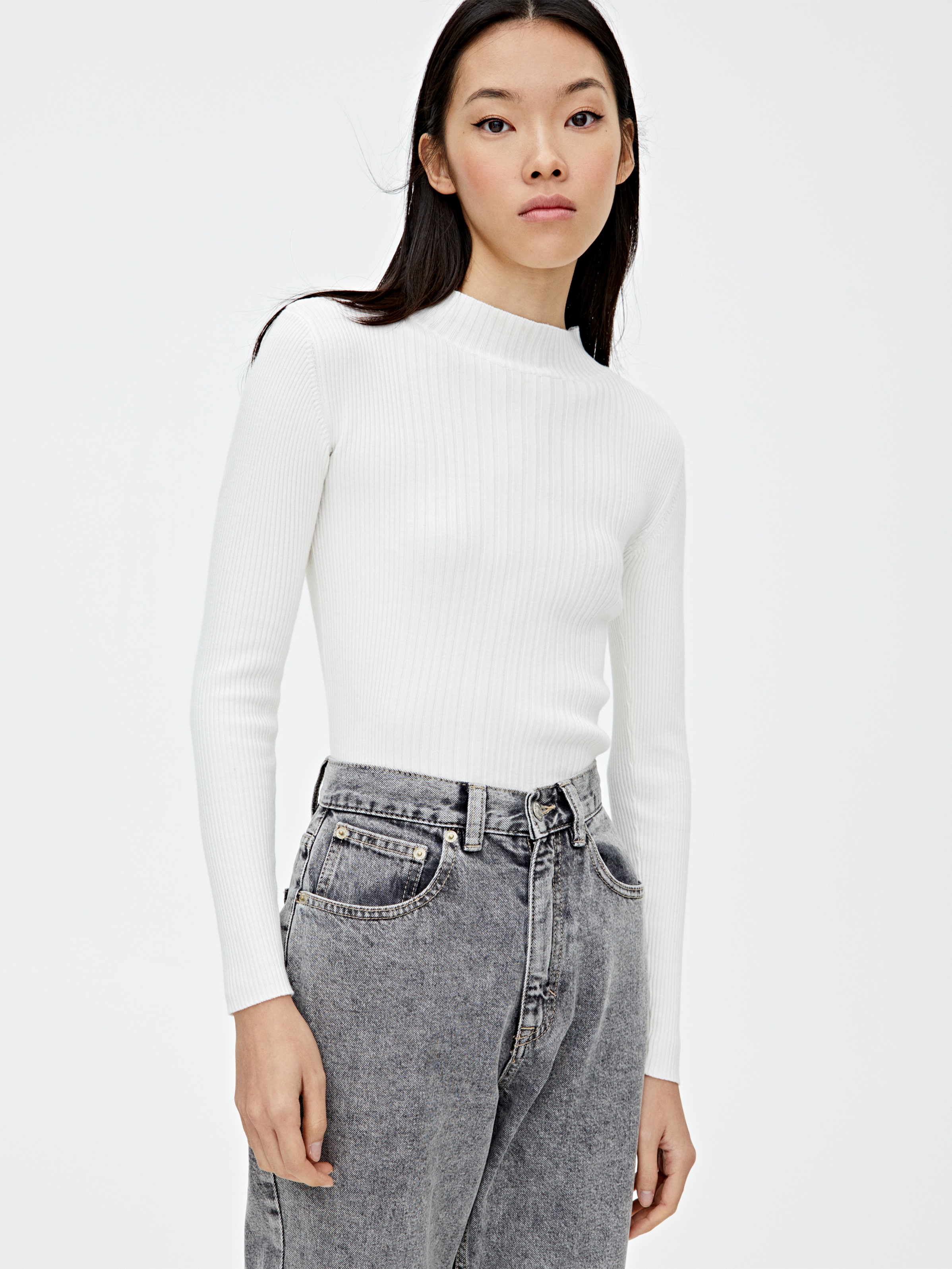 

Водолазка Pull & Bear 9558/313/712  Молочная, Водолазка Pull & Bear 9558/313/712 L Молочная