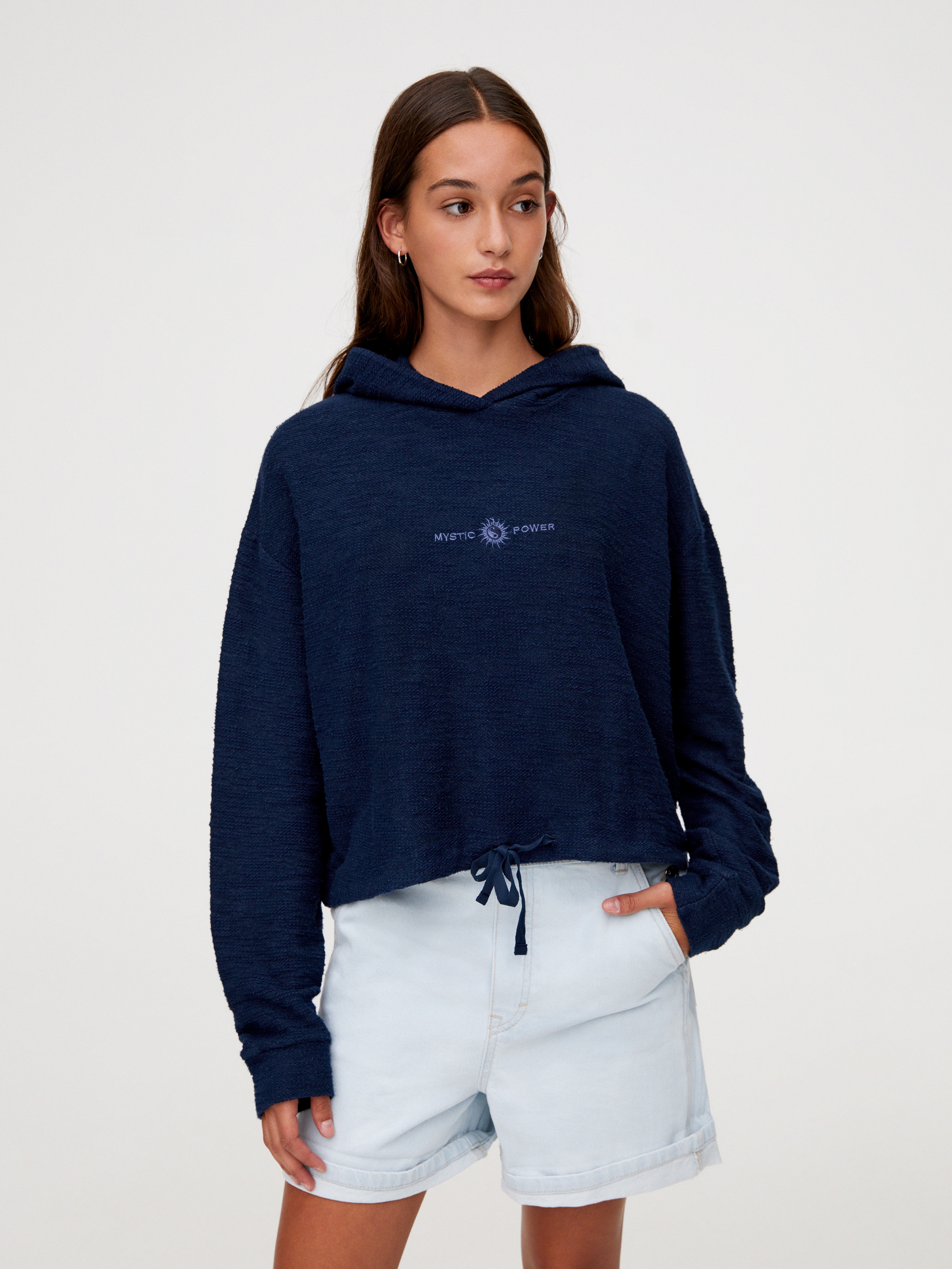 

Худи Pull & Bear 9596/332/422  Синее, Худи Pull & Bear 9596/332/422 XS Синее