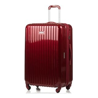 

Чемодан CHAMPS Red Hardside с вращающимися колесам, ручная кладь 18 дюйма, красный, S7005 размер 52х34х23 см