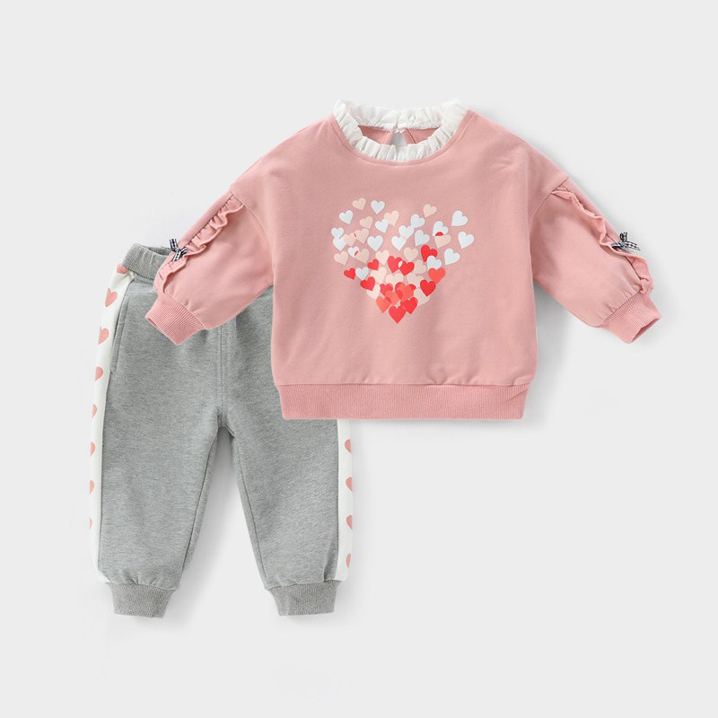 

Костюм детский двойка Pink Hearts для девочек 120см Розовый (11385)