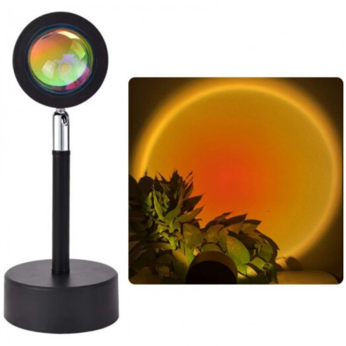 

Проекционный светильник Sunset Lamp USB с эффектом заката, рассвета YD009