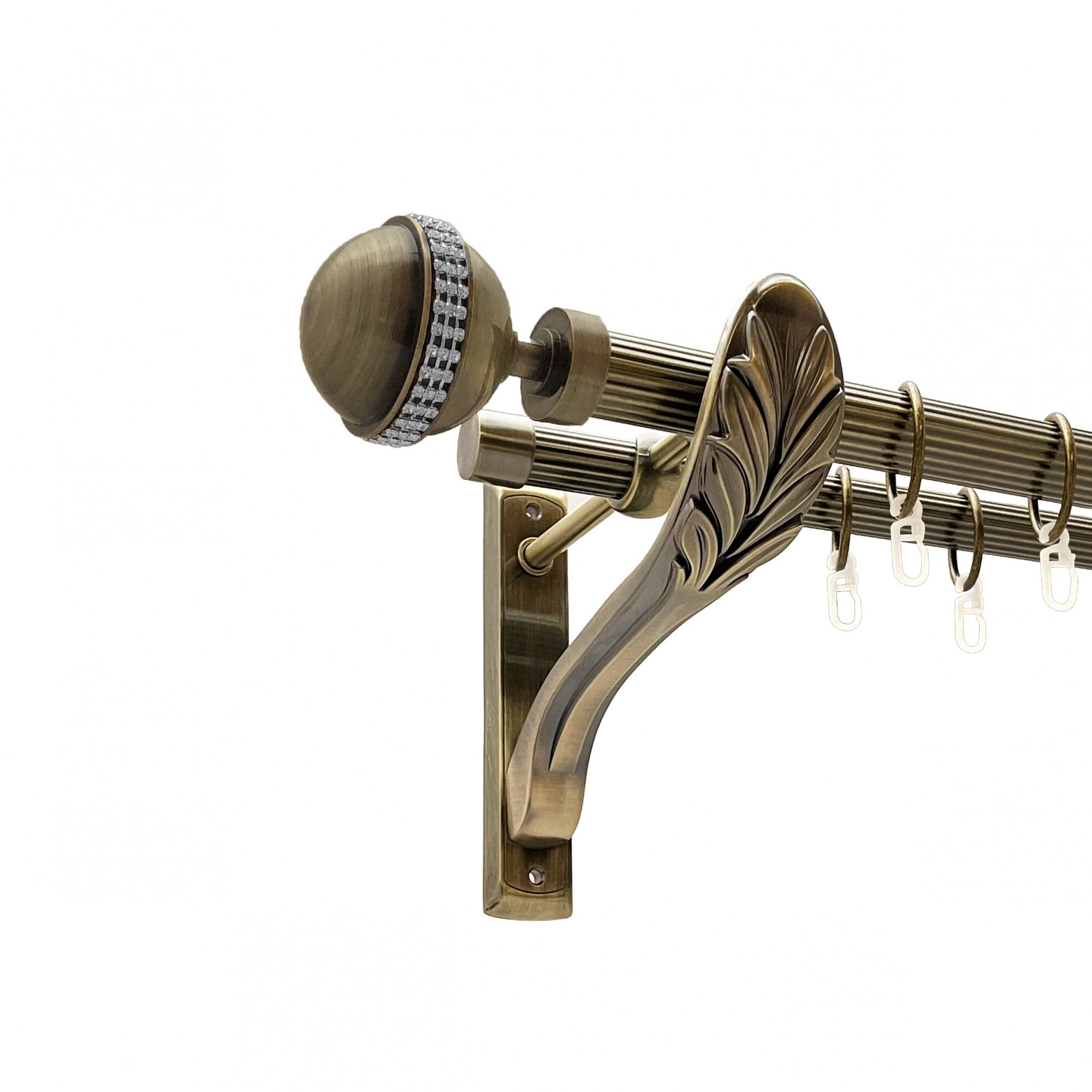 

Карниз Orvit Авея металевий дворядний ретро рифлена труба кільце металеве Антик 25\19 мм 300 см (00-00016481)