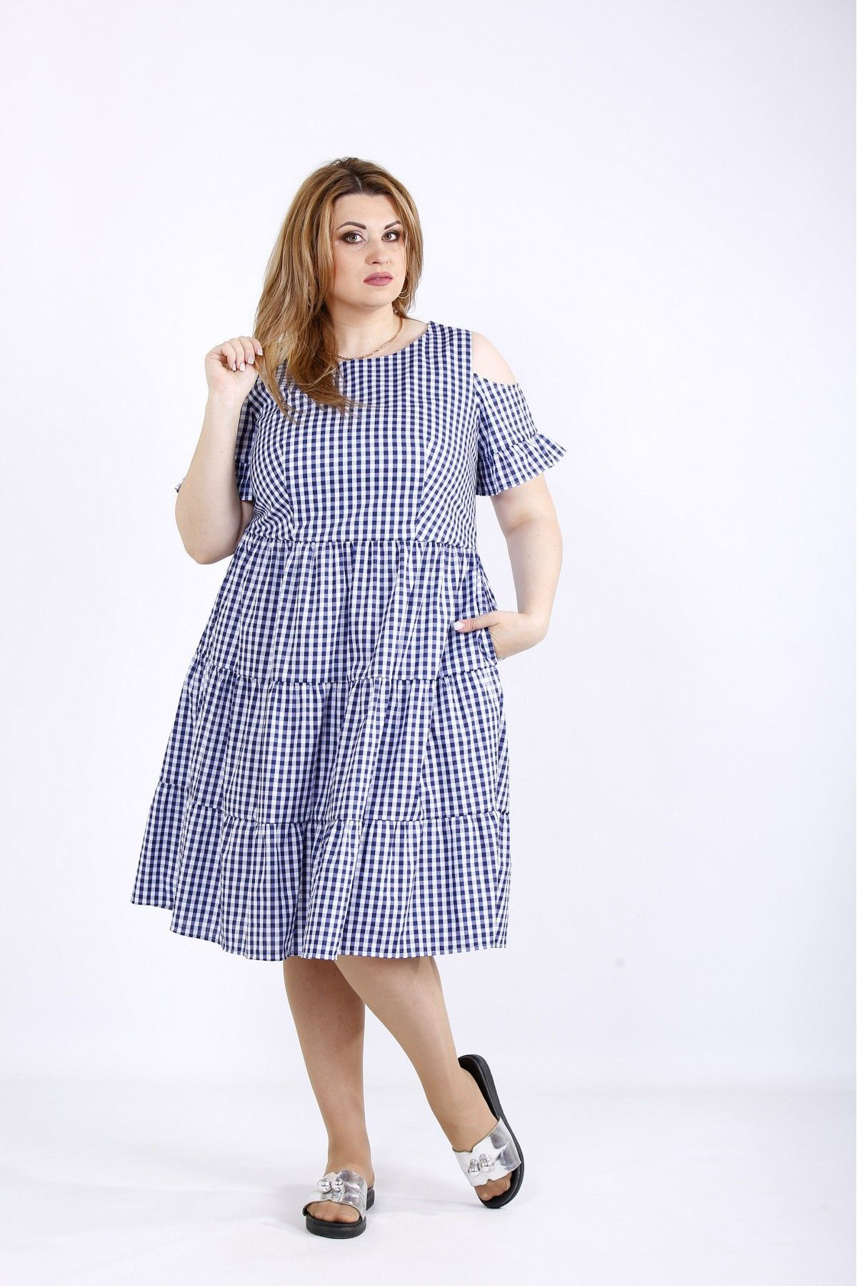 

Летнее платье Maximoda ЕGS01177-3 - в клетку, Летнее платье Maximoda ЕGS01177-3 64-66 в клетку