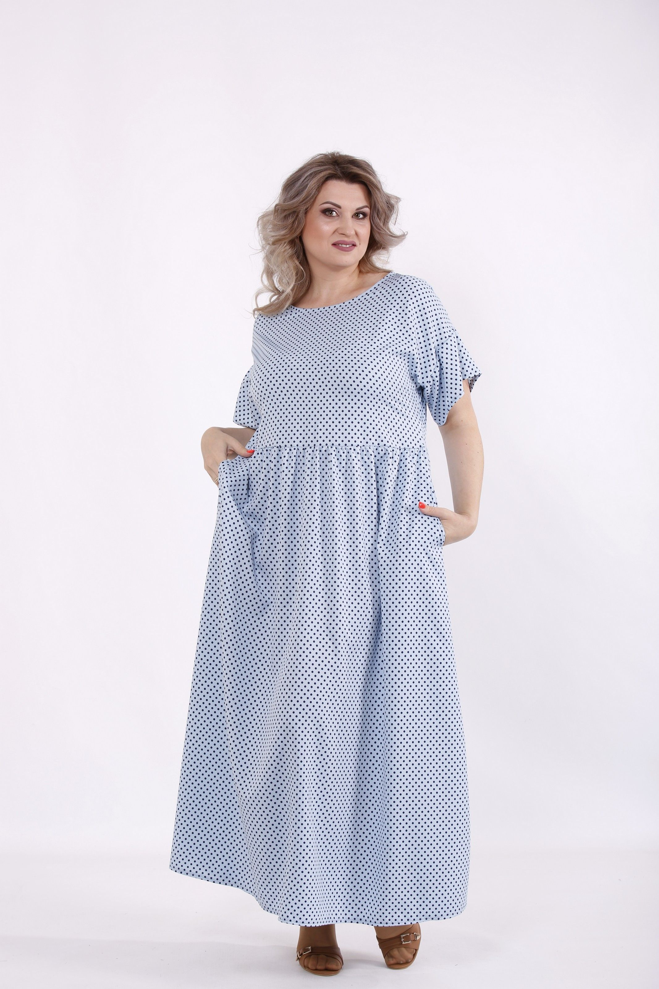 

Летнее платье Maximoda ЕGS01504-2 - голубой, Летнее платье Maximoda ЕGS01504-2 54-56 голубой