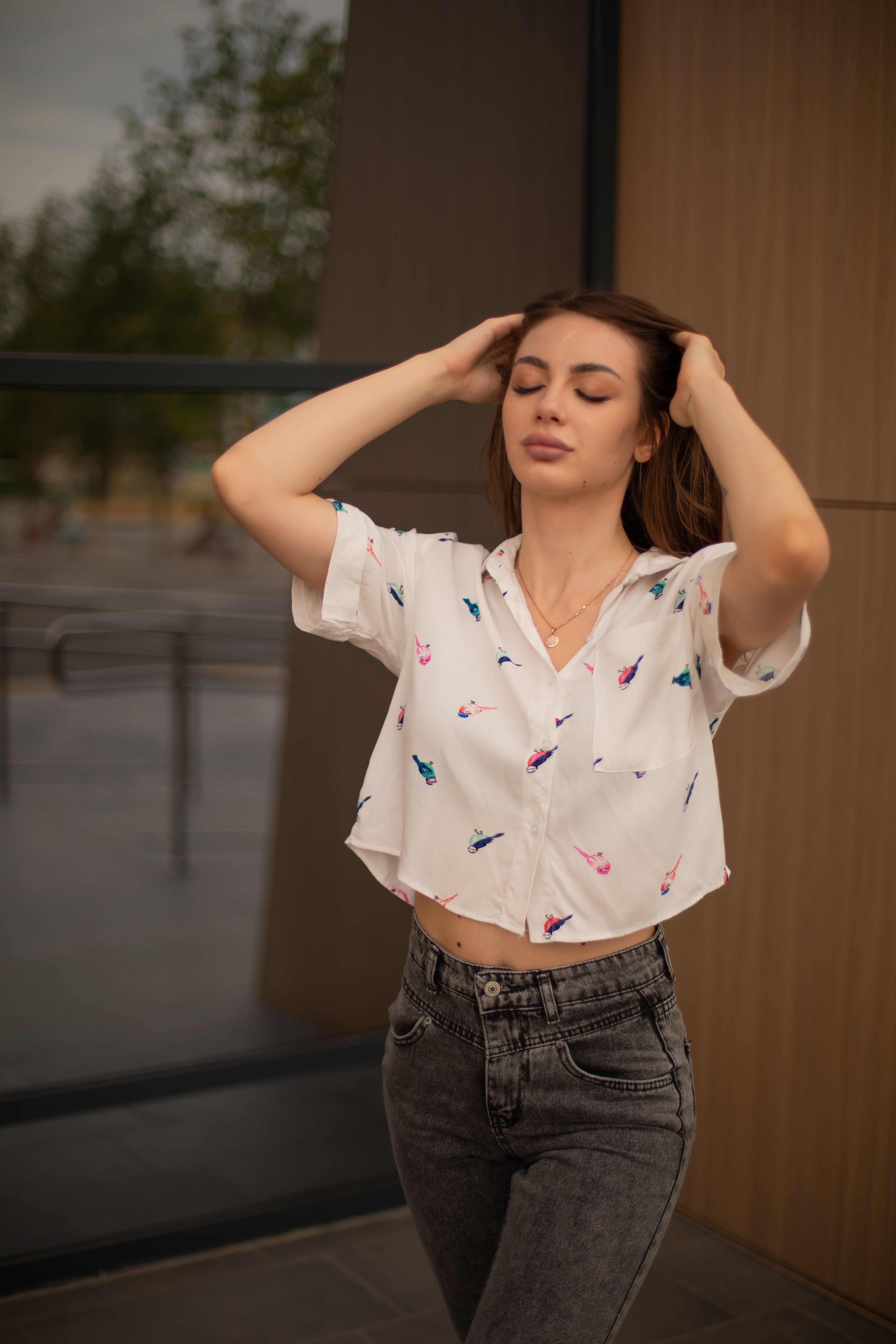 

Рубашка Maximoda ЕРубашка птицы - в принт, Рубашка Maximoda ЕРубашка птицы 42-44 в принт