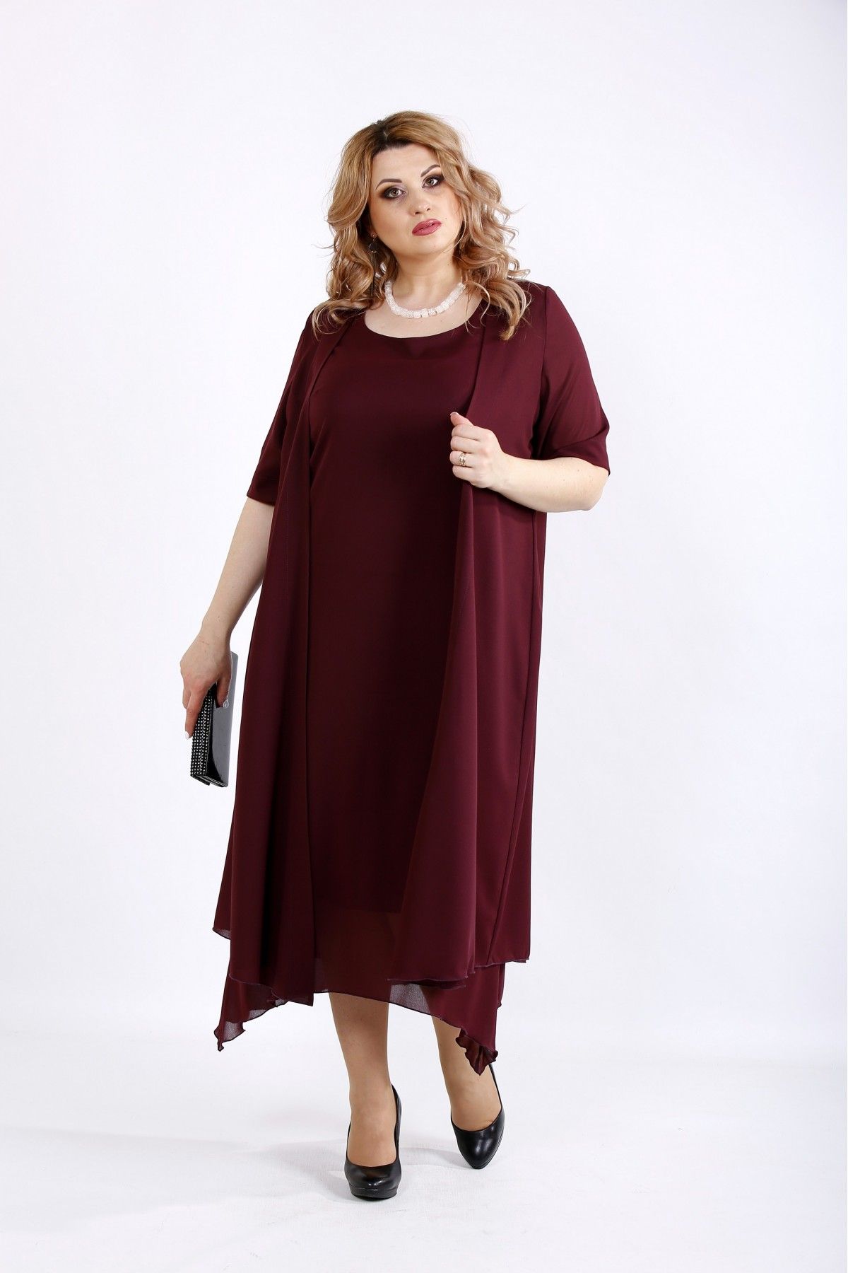 

Костюм с платьем Maximoda ЕGS01119-2 64 бордовый