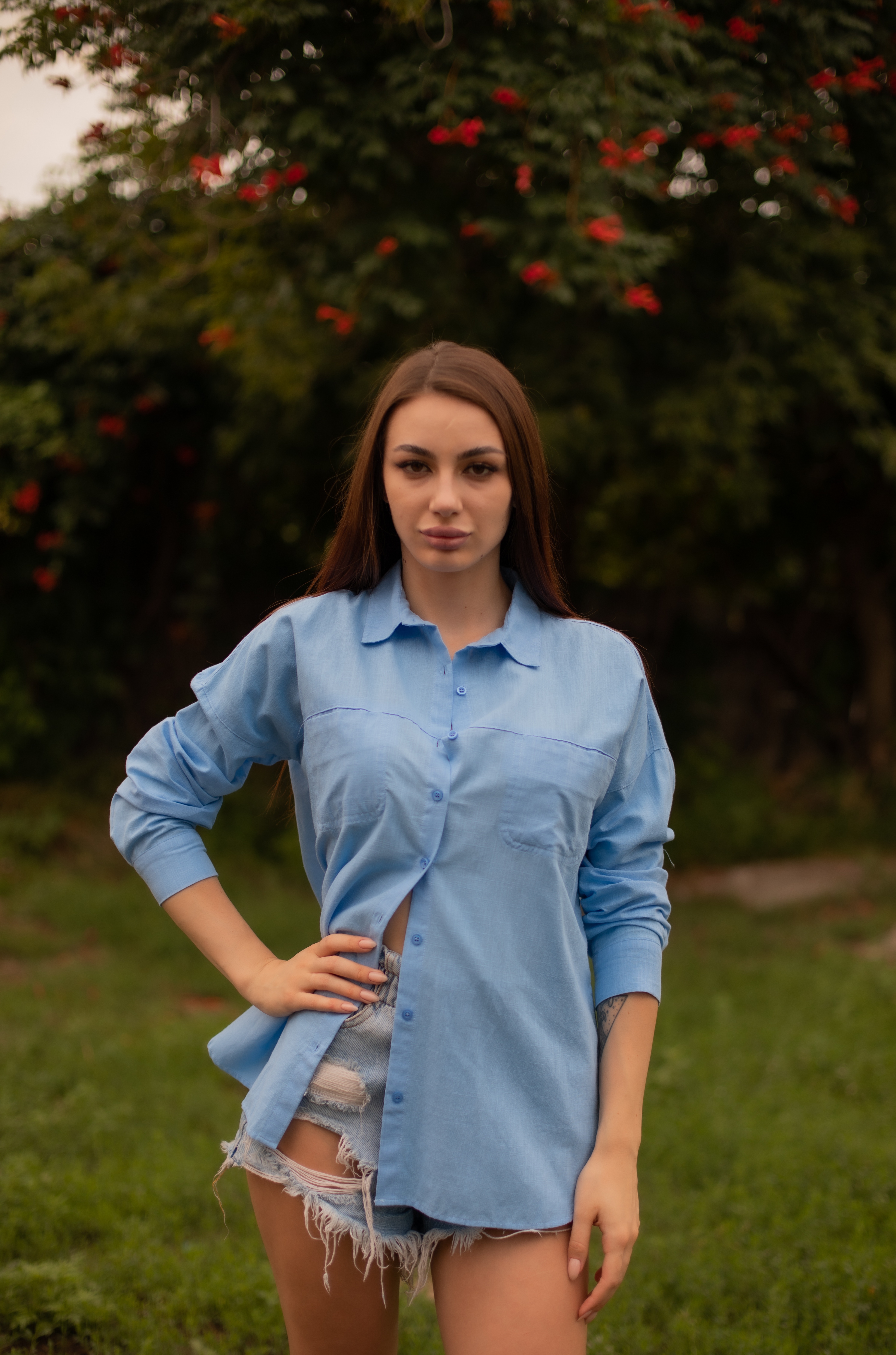 

Рубашка Maximoda Ерубашка голубая 42-44 голубой
