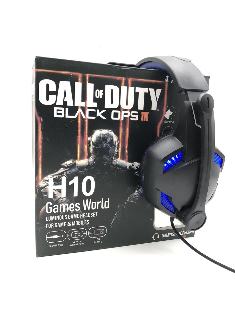 

Проводные наушники CALL OF DUTY H10 игровые с микрофоном Черный, 206_96467