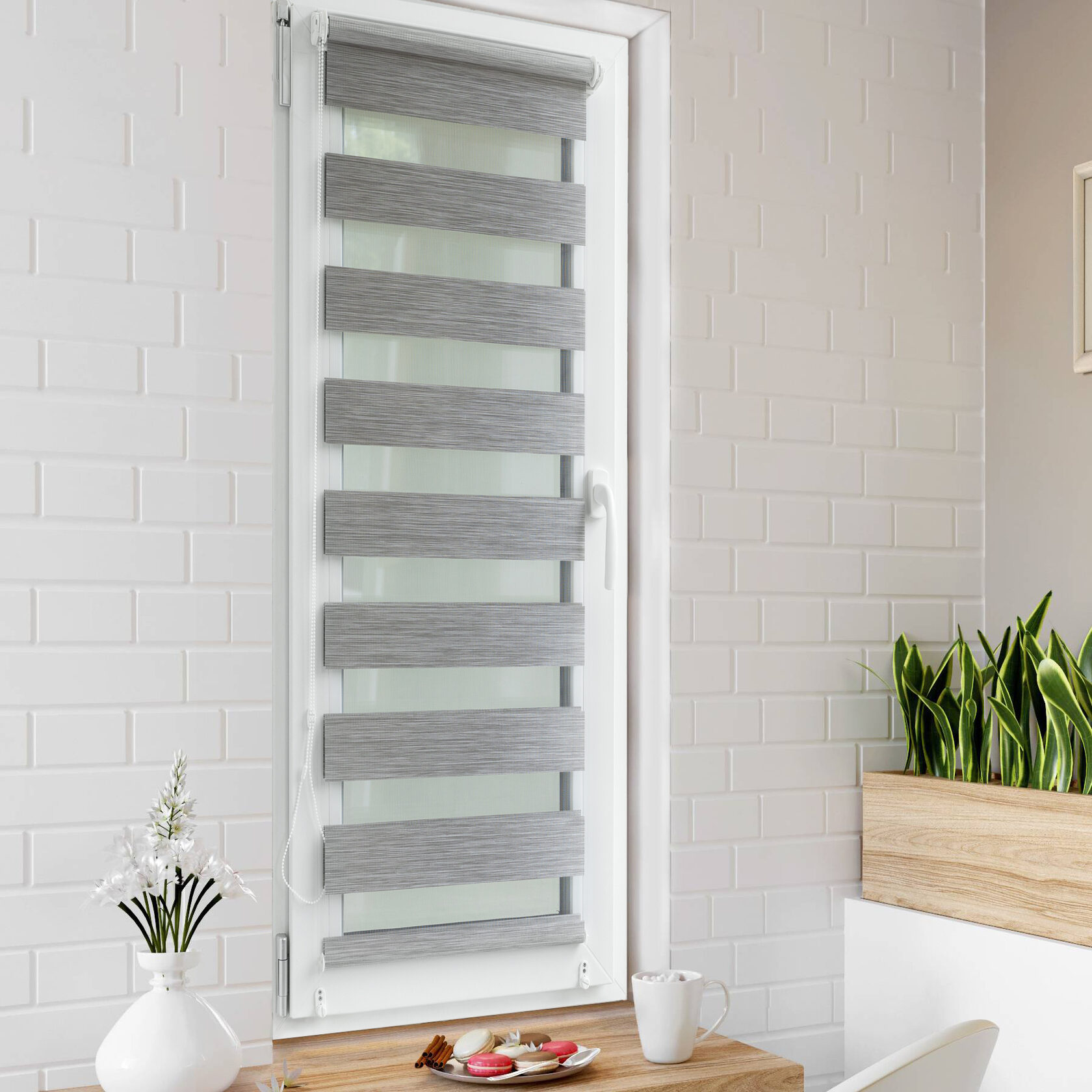 

Ролет тканевый Roll deLuxe День Ночь Акация 75x160 см