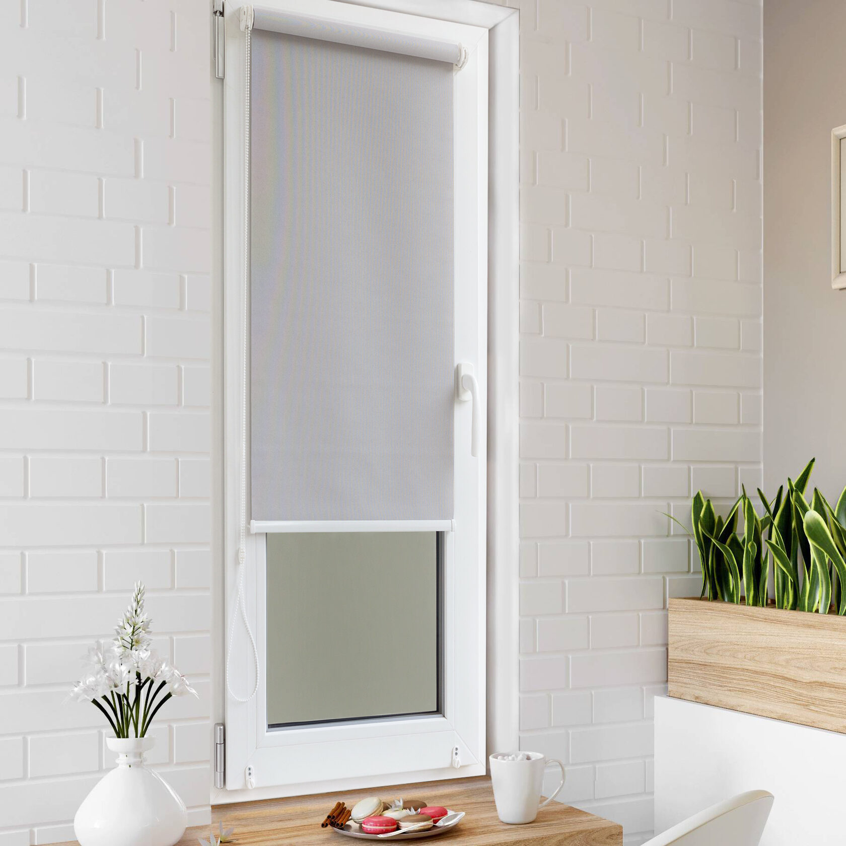 

Ролет тканевый Roll deLuxe Сиде пепел 110x170 см