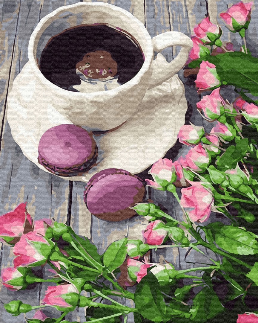 

Картина по номерам / анти-стресс раскраска Brushme Кофе со вкусом весны