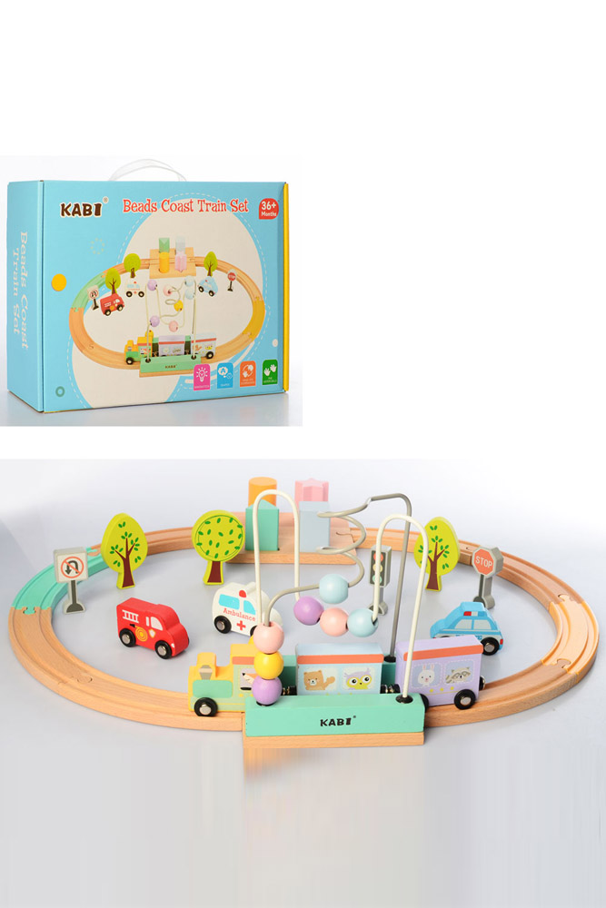 

Дерев'яна іграшка "Залізниця" Limo Toy різнокольоровий (SKT000446638)