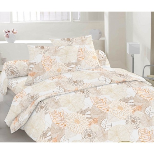 

Комплект двуспального постельного белья Moka Textile Сатин Гербарий 175х210см