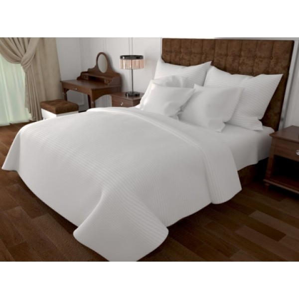 

Комплект полуторного постельного белья Moka Textile Бязь Полоска белая 145*210