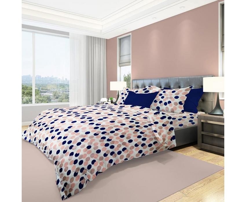 

Полуторное постельное белье Auera РАНФОРС-САТИН PEAS-PINK AMERICAN 145x210