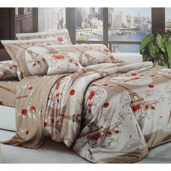 

Комплект Евро постельного белья Moka Textile Бязь Франсуа 200х220см
