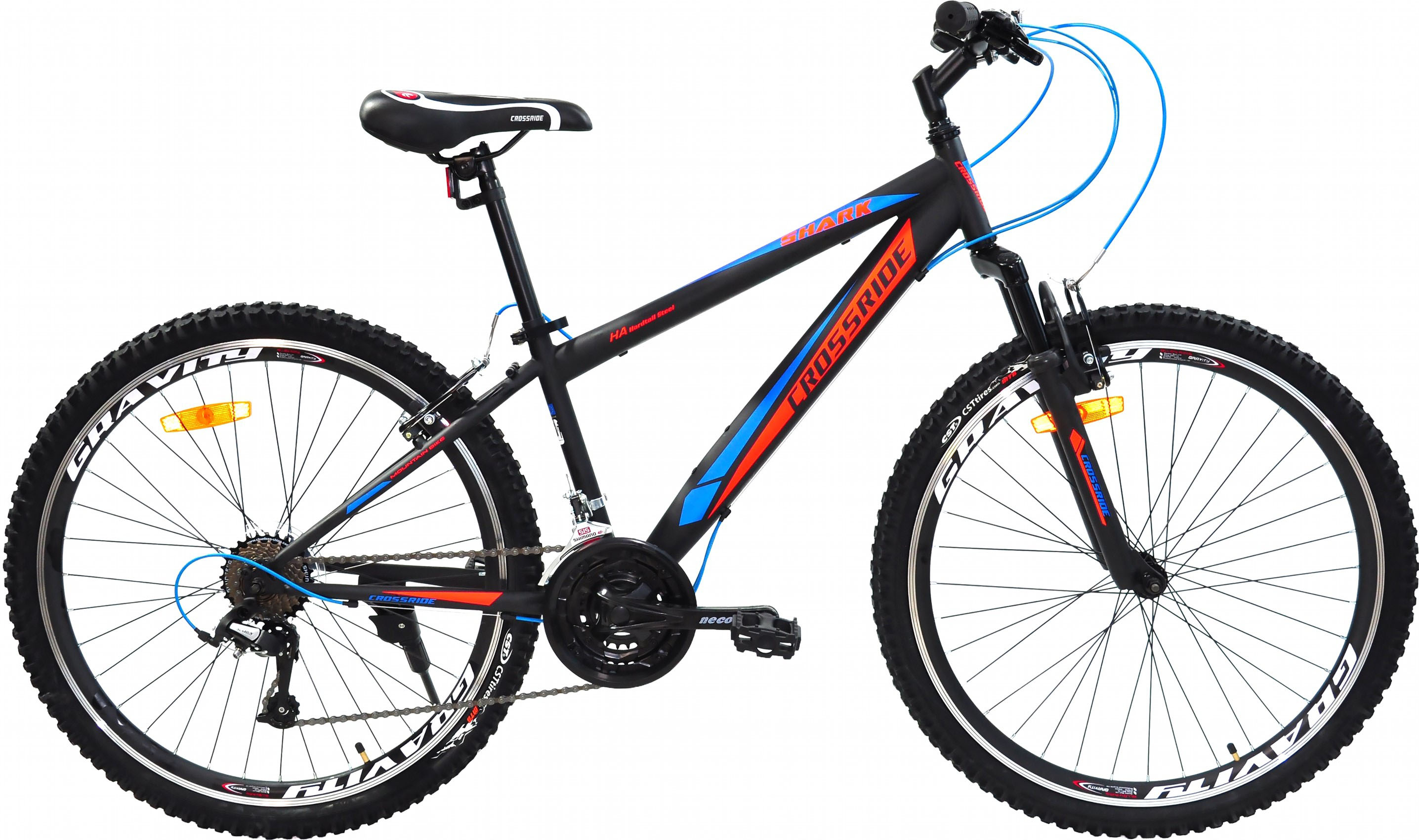 

Велосипед Crossride Shark 26" 17" 2021 Серо-желтый (0173-170-2)