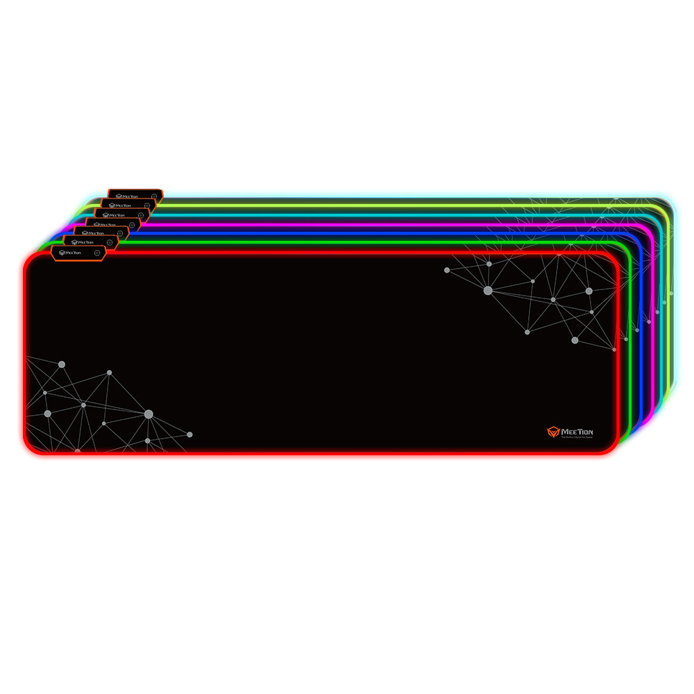 

Игровая поверхность MeeTion Backlit Gaming Mouse Pad MT-PD121 Коврик для мышки c RGB подсветкой 880х309х4 мм Black (MT-PD121)