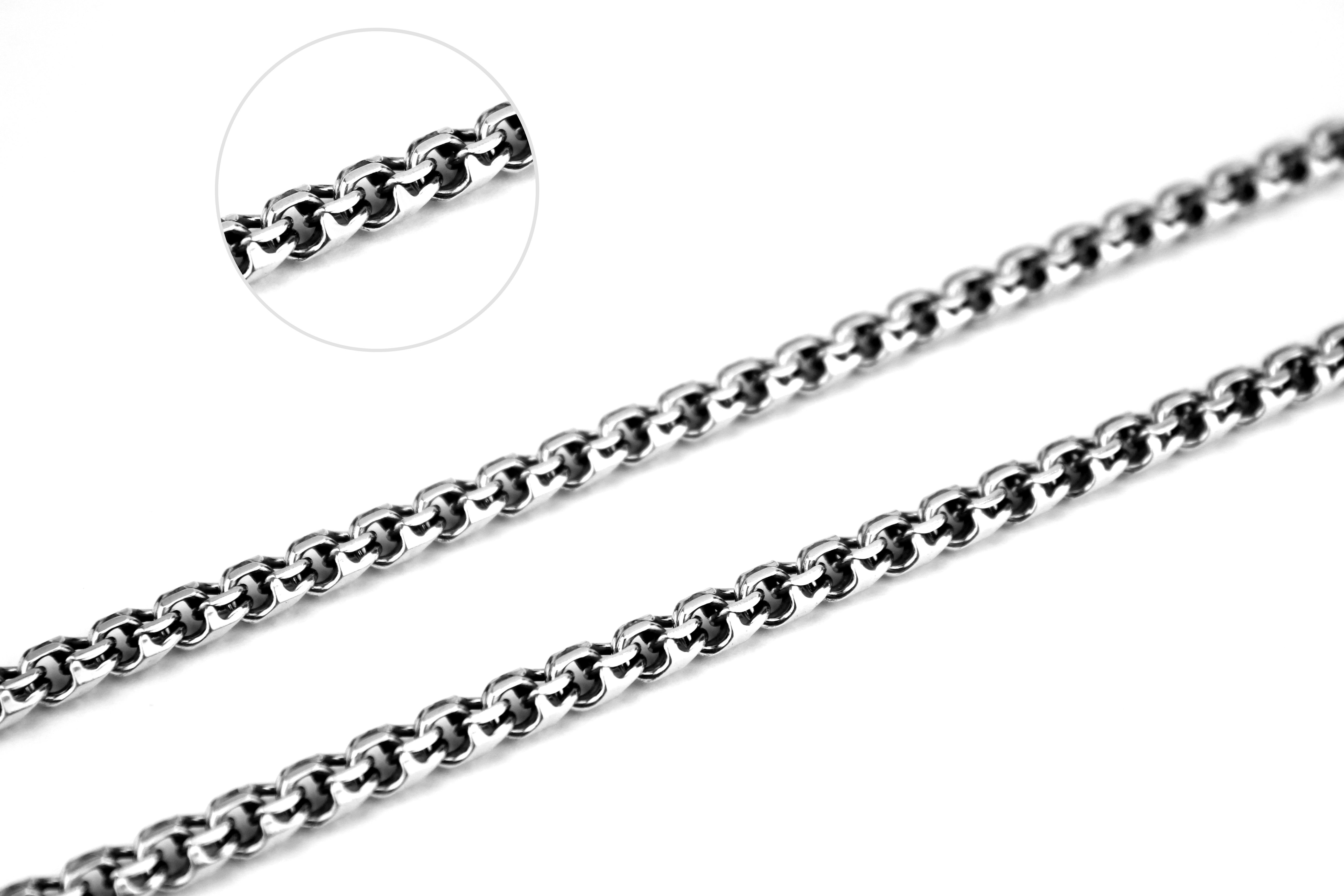 

Цепочка серебряная классическая Круглый бисмарк 801ч, 40 размер