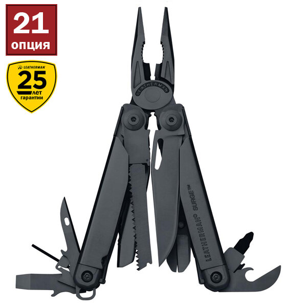 

831334 Набір LEATHERMAN Surge BLACK, шкір. чохол, подар.коробка (831334)