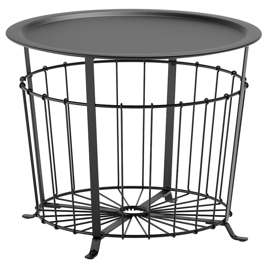

Столик з місцем для зберігання IKEA GUALOV 60 см чорний (703.403.79)