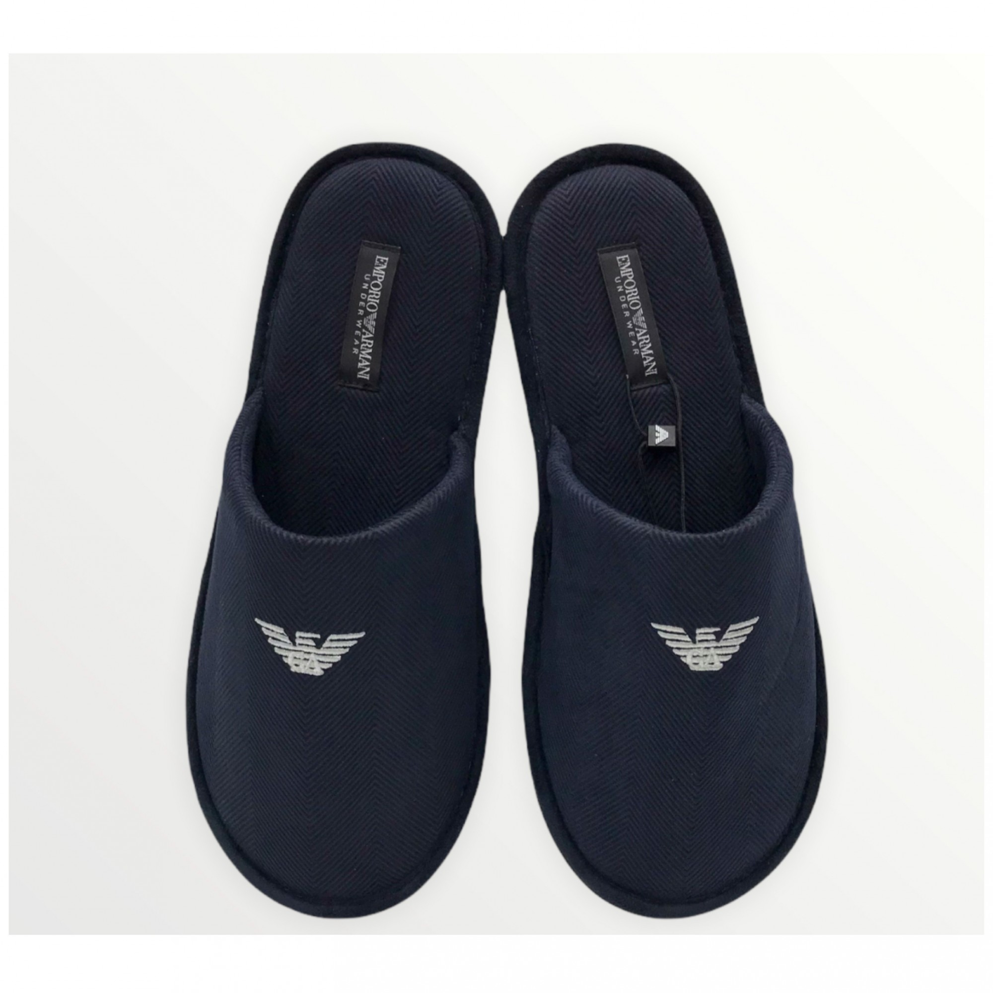 

Armani мужские комнатные тапочки М (40-41) темно-синий 111377-8А577