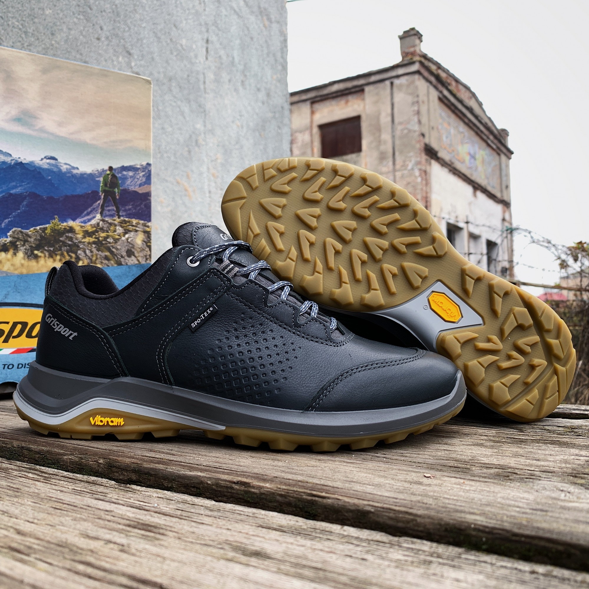 

Мужские зимние кожаные термо ботинки Grisport 14313A32tn 40 26.5 см серые