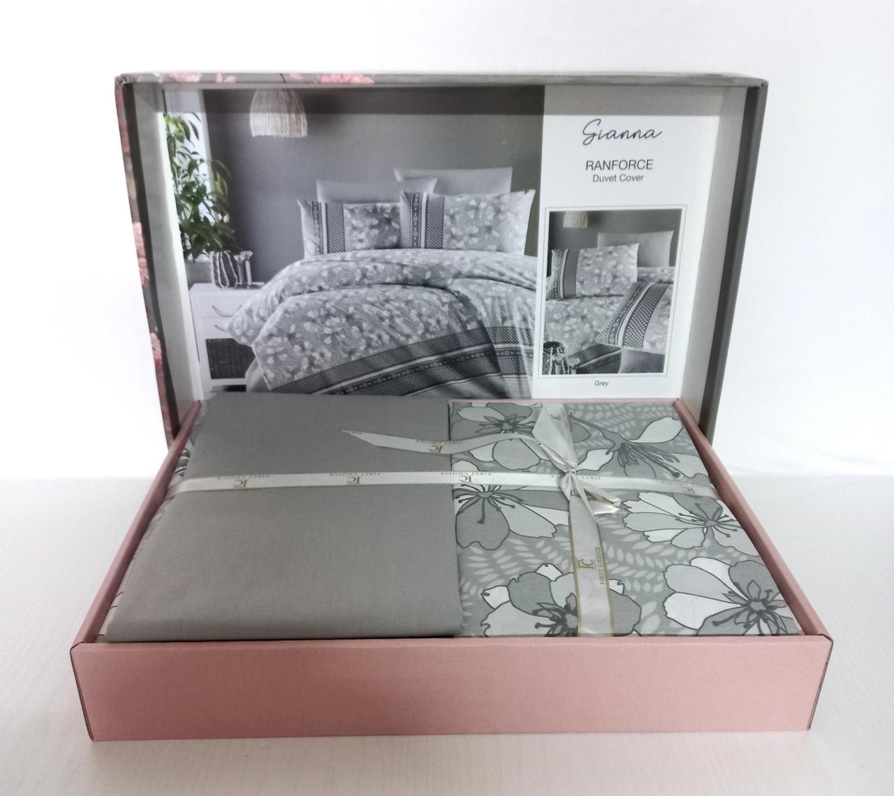 

Постельное белье First Choice ранфорс 200x220 Gianna Grey