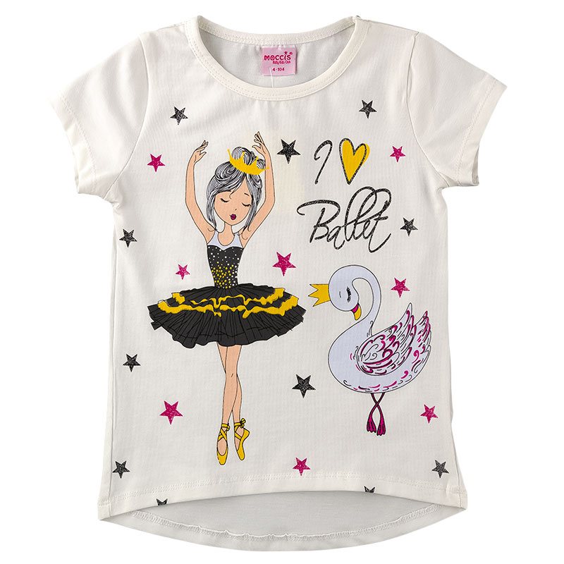 

Футболка для девочки MOCCIS KIDS 3456 104 см молочный