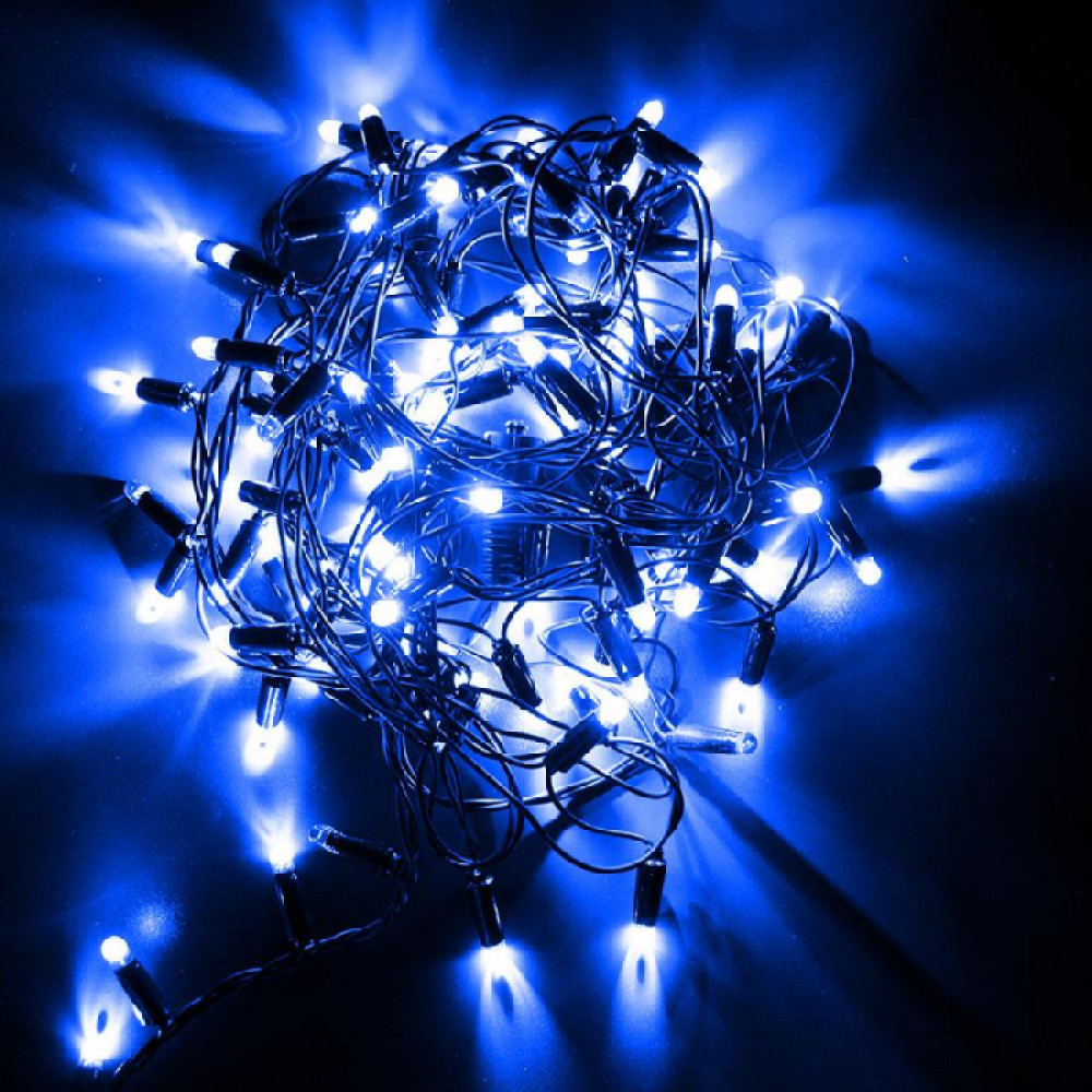

Гирлянда уличная STARLIGHT линейная синий 100LED IP44 черный 5м