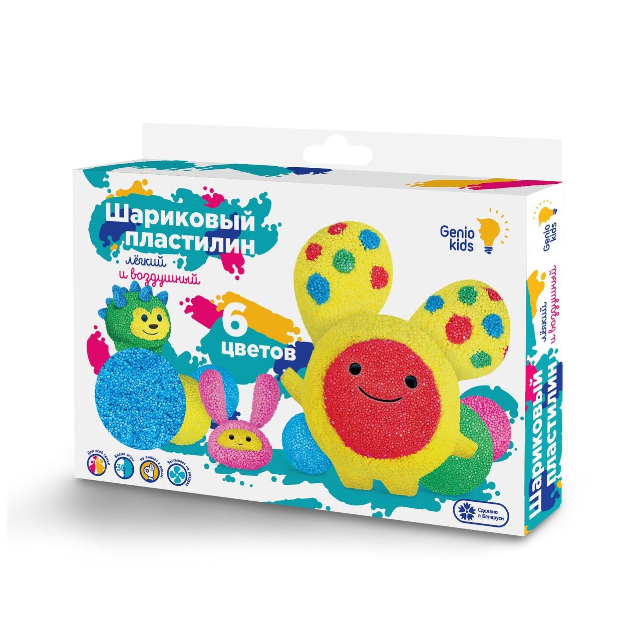 

Набор для лепки Genio Kids Шариковый пластилин 6 цветов (TA1802)